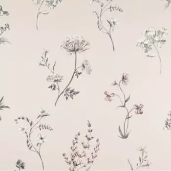 Обои Dilmax Herbarium, горячее тиснение на флизелиновой основе, розовый, 1.06х10 м