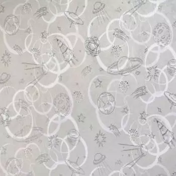 Обои Elysium Галактика, горячее тиснение на флизелиновой основе, бежевый, 1.06х10.05 м