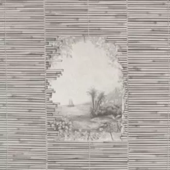 Обои ELYSIUM Пейзаж, кухонный винил, серый, 0,53х10,05м