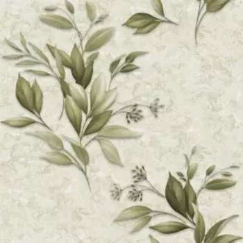 Обои САРАТОВСКИЕ ОБОИ Лавр, симплекс, зеленый, 0,53х10,05м
