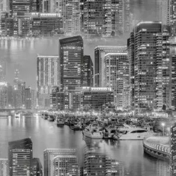 Обои Semre Дубаи, горячее тиснение на флизелиновой основе, серый, 1.06х10 м