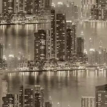 Обои Semre Дубаи, горячее тиснение на флизелиновой основе, коричневый, 1.06х10 м