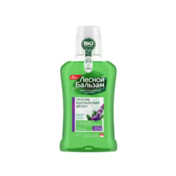 ополаскиватель для полости рта ЛЕСНОЙ БАЛЬЗАМ с маслом кедровых орешков, экстракт шалфея, на отваре трав