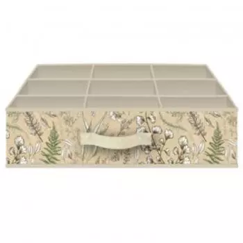 органайзер д/хранения Hausmann, 35х27х9 см, растительный принт/бежевый