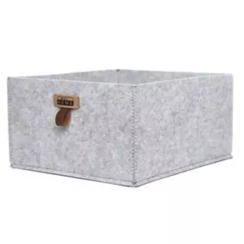 Органайзер для хранения Eva Home XL, 25х30х20 см, 13 л, исскуственный войлок, светло-серый