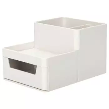 Органайзер для канцелярии, 11.2х15.5х9.5 см, АБС-пластик, белый
