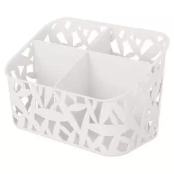 Органайзер универсальный Econova, размер S, 4 секции, 19.5х11.9х12.6 см, пластик, белый