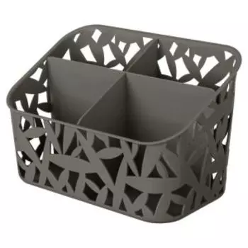 Органайзер универсальный Econova, размер S, 4 секции, 19.5х11.9х12.6 см, пластик, серый