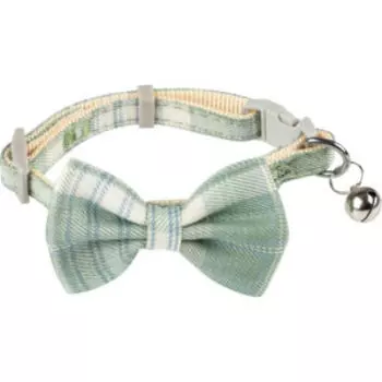 Ошейник для кошек и собак РЫЖИЙ КОТ регулируемый с бантиком и колокольчиком, 30 см