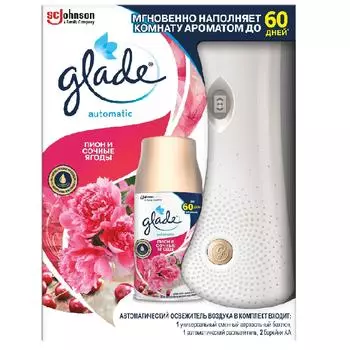 освежитель воздуха GLADE (комплект) Пион и сочные ягоды