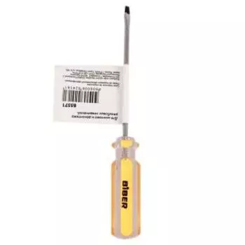 Отвертка шлицевая Biber Стандарт, 3х75 мм