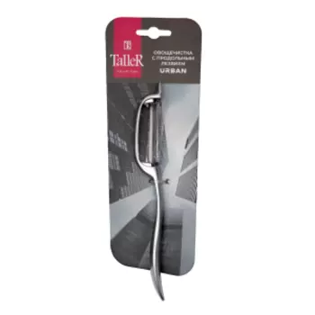 Овощечистка TalleR Urban, 17 см, с продольным лезвием, цинковый сплав/металл
