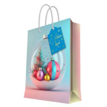 Пакет подарочный Magic Pack Снежный шар, 26x32.4x12.7 см