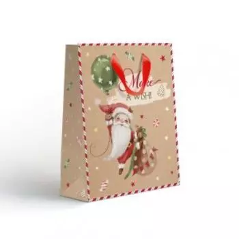 Пакет подарочный NY Крафт Эффект, 26.5х32х12.5 см, в ассортименте