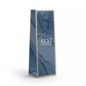 Пакет подарочный под бутылку, 36х12х9.5 см, эффект, в ассортименте