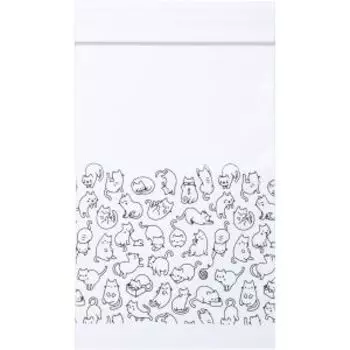 Пакет с ЗИП-замком с рисунком, 10х17 см, 0.4 л, 50 шт