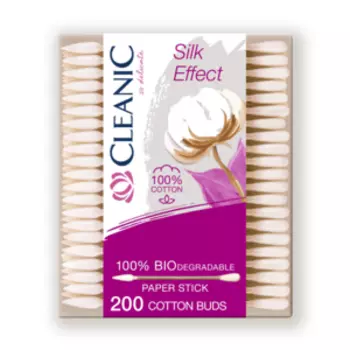 Палочки ватные Cleanic Silk Effect, 200 шт
