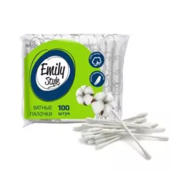 Палочки ватные Emily Style, 100 шт