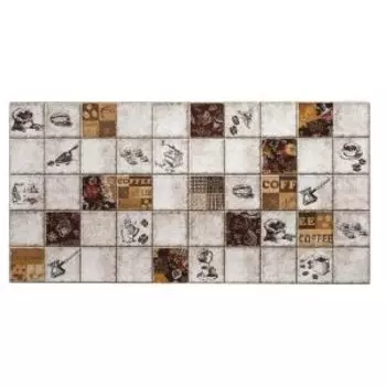 Панель ПВХ Плитка, эспрессо, 96.4х48.4 см