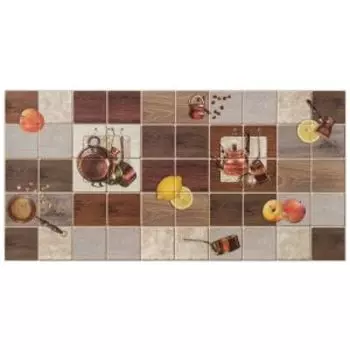 Панель ПВХ Плитка, омела, 95.5х48 см