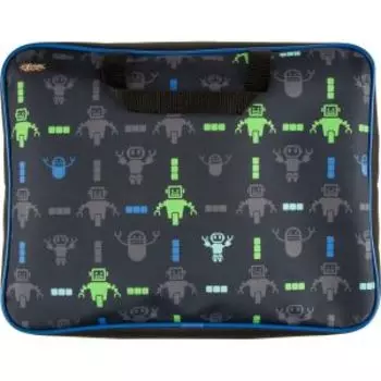 Папка для тетрадей Robot, на молнии, с ручками, А4, ткань