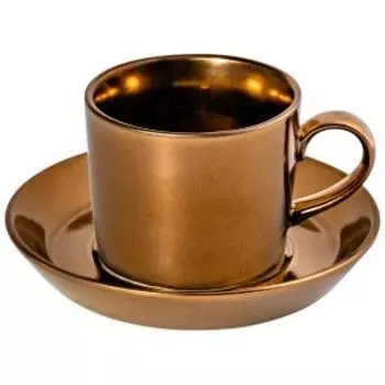 Пара чайная Elan Gallery Бронза, 250 мл, фарфор