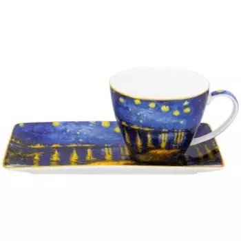 Пара чайная Elan Gallery Звездная ночь, 250 мл, фарфор