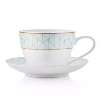 Пара чайная Esprado Mosaica Mint, 315 мл, фарфор
