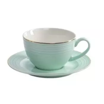 Пара чайная Fioretta Fiesta, 220 мл, фарфор, мятный