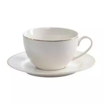 Пара чайная Fioretta White lace, 220 мл, фарфор