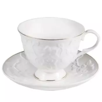 Пара чайная Грация, 220 мл, фарфор