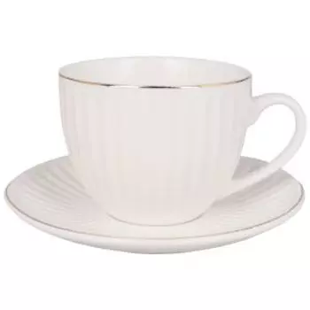 Пара чайная Lavenir Пломбир, 210 мл, фарфор