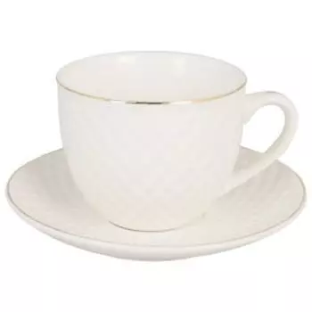 Пара чайная Lavenir Пломбир, 210 мл, фарфор