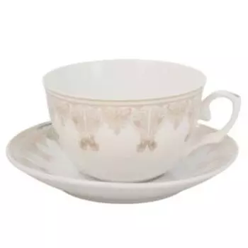 Пара чайная LaVenir Золотой узор, 250 мл, фарфор