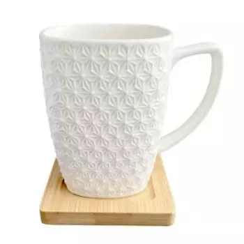 пара чайная Снежная королева 340мл, керамика/бамбук