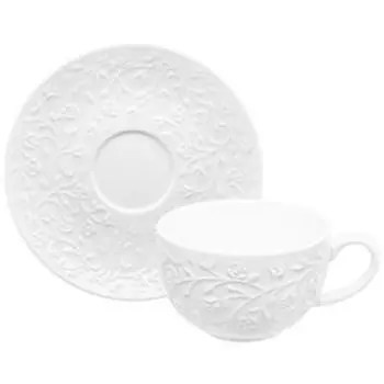 Пара чайная Веточки-цветочки, 300 мл, фарфор