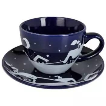 пара чайная Зимний вечер, фарфор