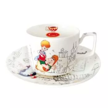 Пара кофейная Quinsberry Малыш и Карлсон, 220 мл, фарфор