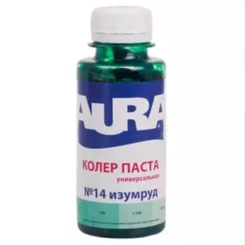 Паста колеровочная Aura №14, изумруд, 0.1 л