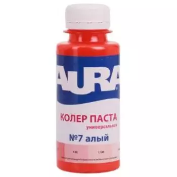 Паста колеровочная Aura №7, алый, 0.1 л