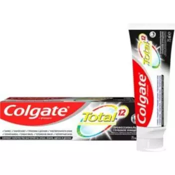 Паста зубная Colgate Total12 с древесным углем, 75 мл