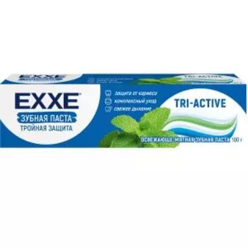 Паста зубная Exxe Tri-active, 100 г, тройная защита