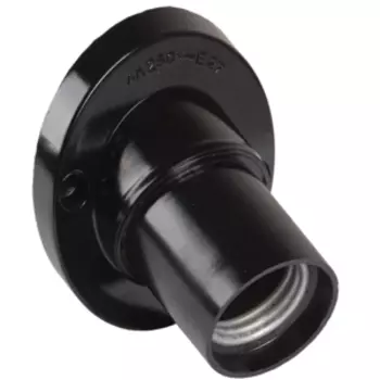 Патрон угловой настенный карболитовый, Е27, черный