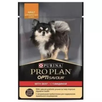 Пауч ProPlan Dog для взрослых собак, говядина, 85 г