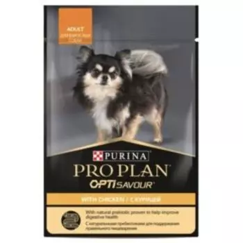 Пауч ProPlan Dog для взрослых собак, курица, 85 г