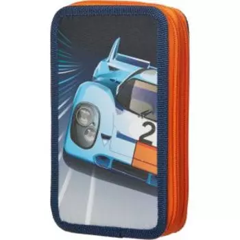 Пенал Гонка, 2 отделения, ткань, 19х11 см