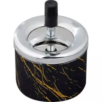 Пепельница бездымная Mallony Domestico, 9х12 см, чёрный мрамор, металлическая