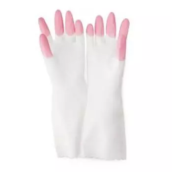 Перчатки хозяйственные Atmosphere Frenzo Биколор, размер S, ПВХ, усиленные пальцы