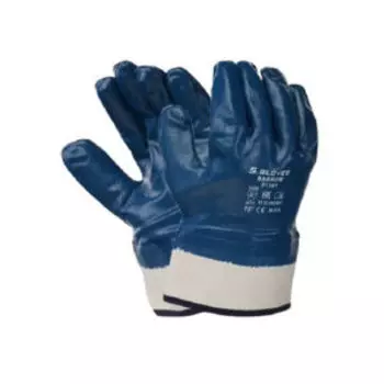 Перчатки нитриловые с полным покрытием, двойной облив, манжет-крага