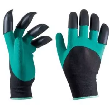 Перчатки садовые с пластиковыми когтями GG-8, размер L